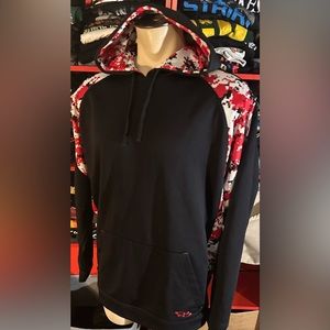 BOOMBAH Color block Red & Black Hooded Sweatshirt X Size : 2 XL